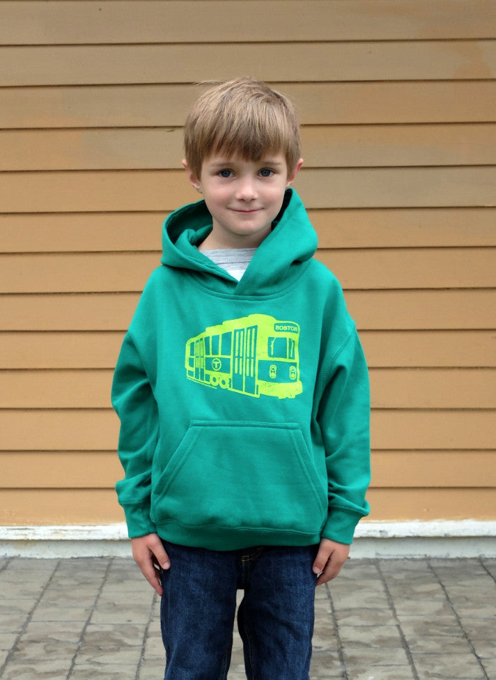 Youth Boston MBTA Green Line Trolley Hoodie - Green